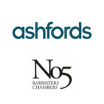 The logos for Ashfords LLP and No5 Barristers Chambers